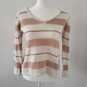 Peach striped sweater top